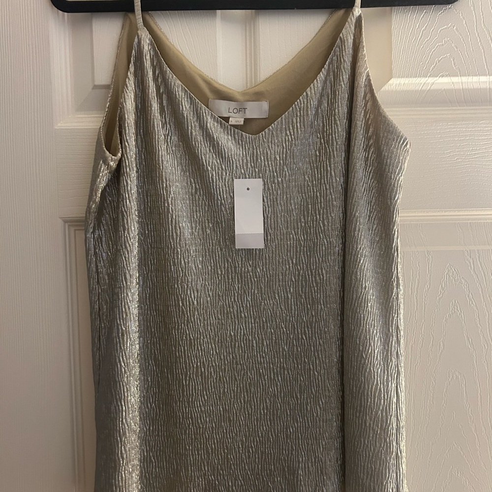 LOFT Shimmering Gold/Silver tank top
